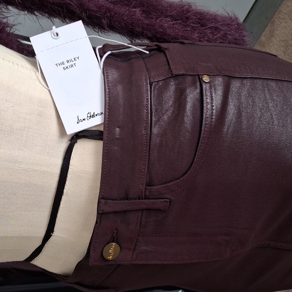 Sam EdelmanGlazed stretch denim mini skirt - Picture 2 of 4